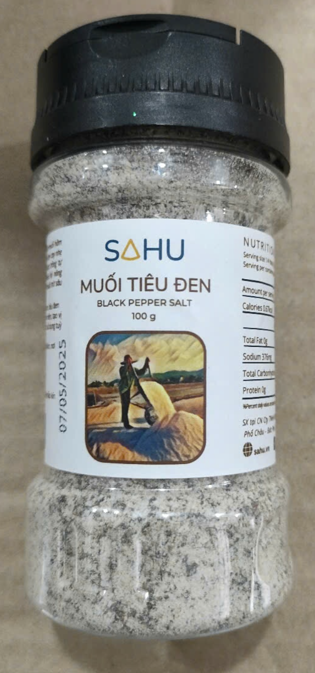 Muối Tiêu Đen Sahu 100g